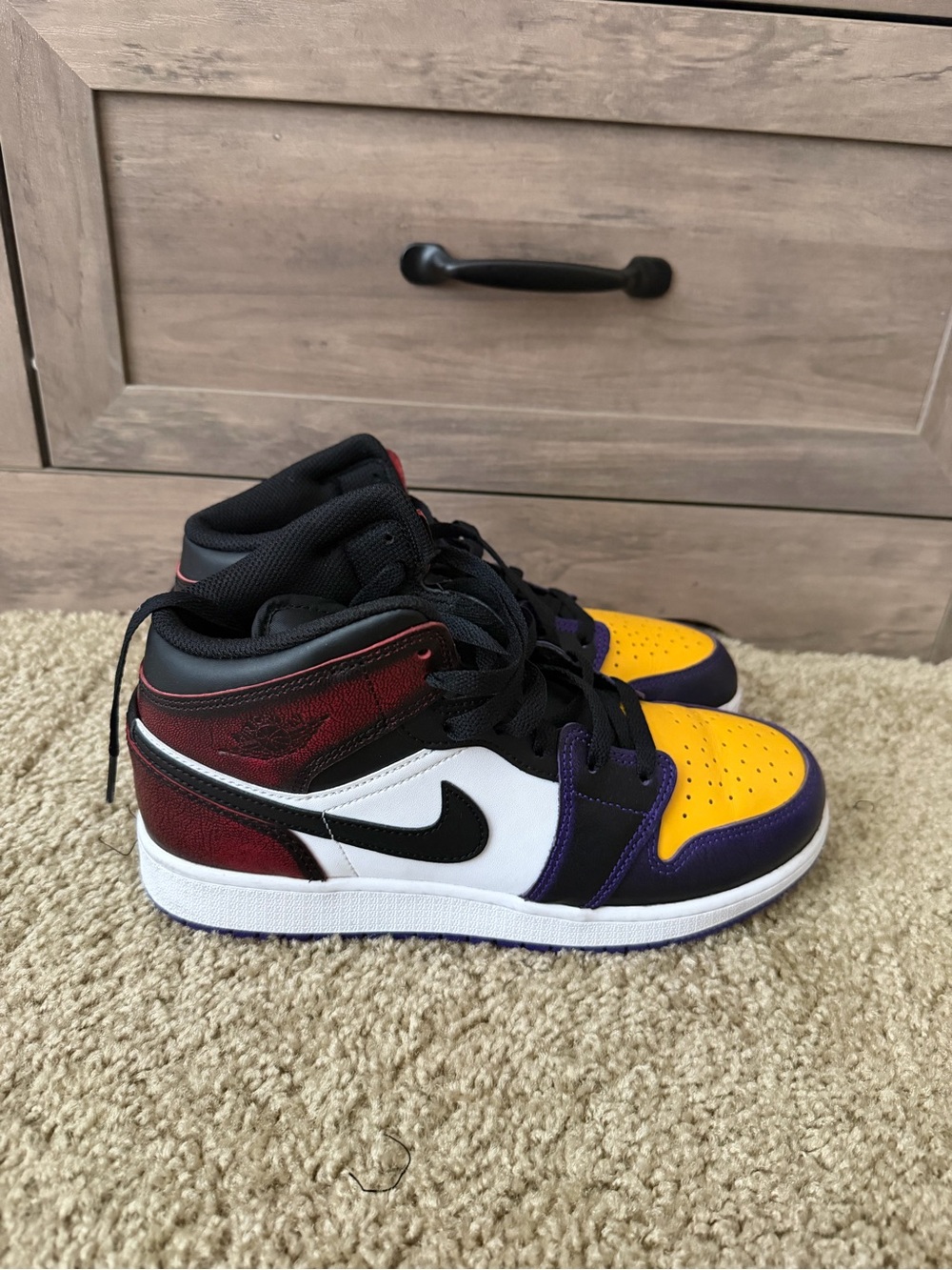 Nike Air Jordan 1 Mid - Yellow, Purple, Red, White, Black